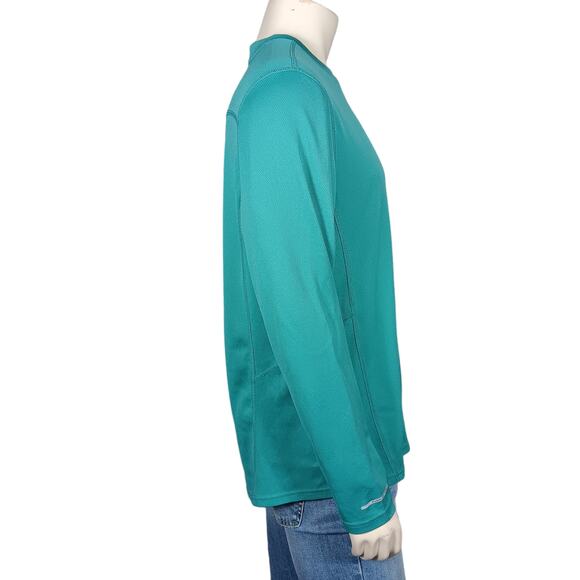 Everlast Sport Wicking Long Sleeve Tee Size Large Green Crewneck - Picture 5 of 8